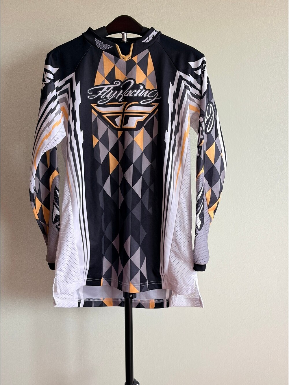 Fly Racing Motocross Jersey Adult Small Black Orange MX Dirt Bike ATV
